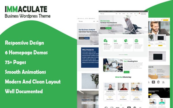 Immaculate Business – Multipurpose Consulting Wordpress Theme WordPress Theme