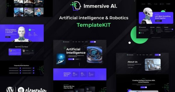 ImmersiveAI – Robotics Elementor Template Kit