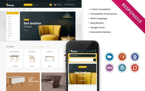 Infonic – The Mega Furniture WooCommerce Responsive Store WooCommerce Theme