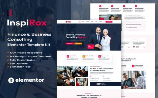 InspiRox – Finance and Business Consulting Elementor Kit