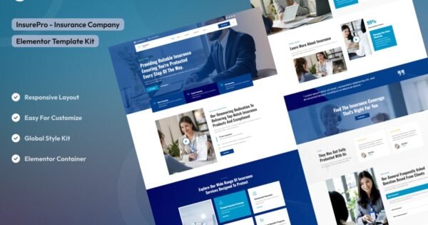 Insure – Insurance Company Elementor Template Kit