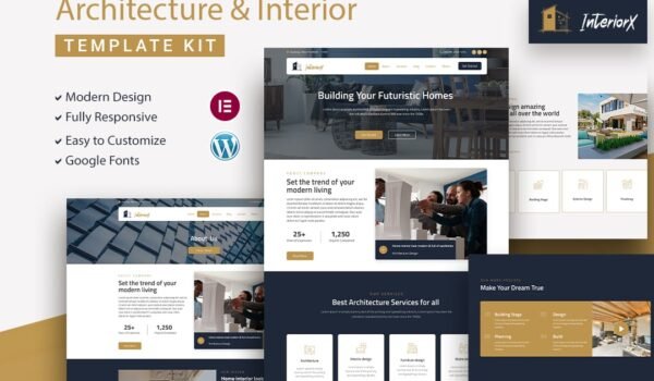InteriorX – Interior Design Elementor Template Kit