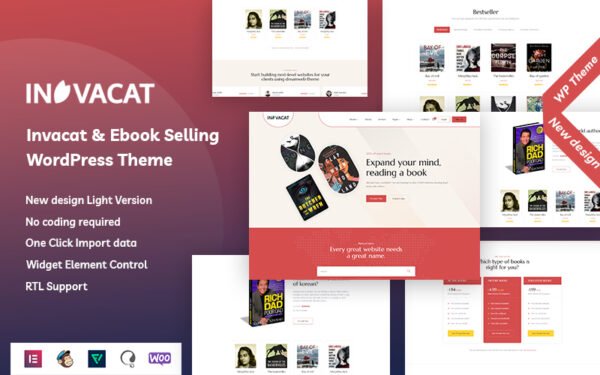Invacat – Ebook Selling WordPress Theme