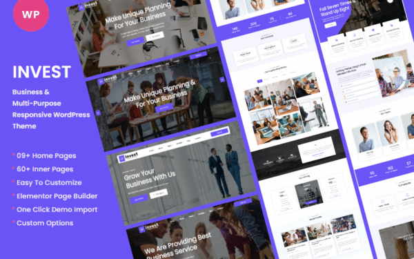Invest – Business And Multipurpose Responsive WordPress Theme