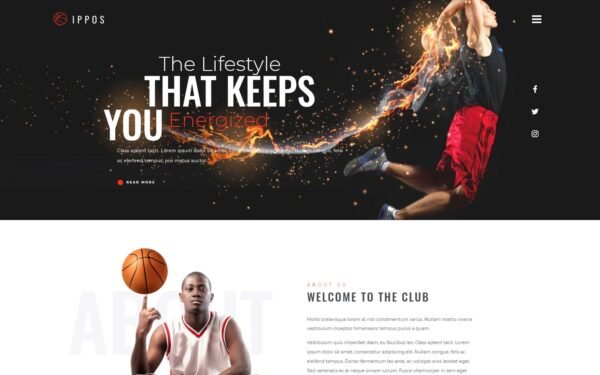 Ippos – Sport Multipurpose Modern WordPress Elementor Theme WordPress Theme