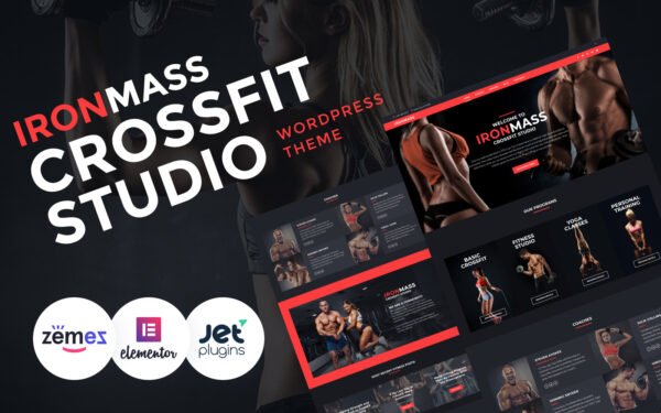 IronMass – Gym Fitness & Bodybuilding WordPress Elementor Theme WordPress Theme