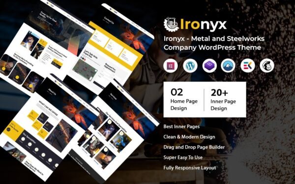 Ironyx – Metal and Steelworks Company WordPress Theme