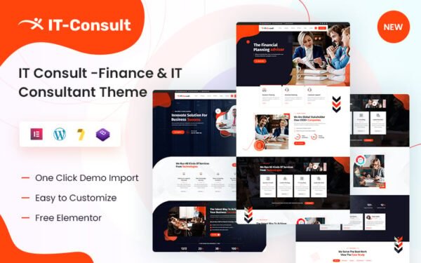 IT-Consult – Finance & IT Consultant WordPress Theme