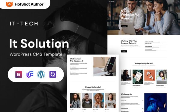 IT-Tech – IT Solutions And Multipurpose WordPress Elementor Theme WordPress Theme