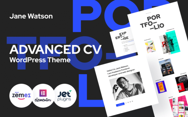Jane Watson – Advanced And Reliable CV WordPress Theme