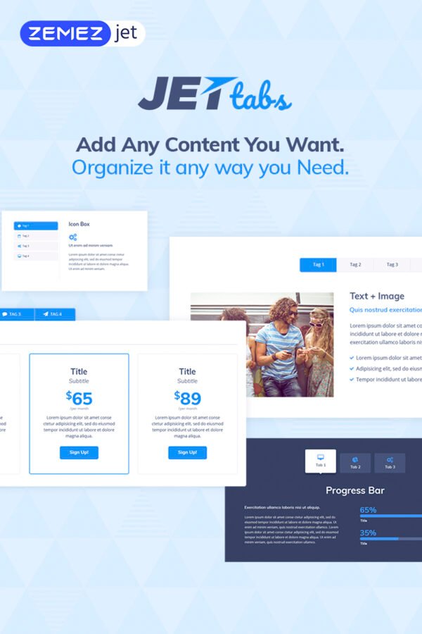 JetTabs – Tabs and Accordions for Elementor Page Builder WordPress Plugin