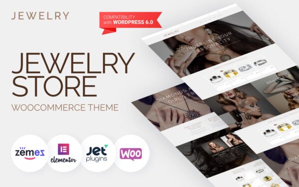 Jewelry – Jewelry Website Design Template for Online Shops WooCommerce Theme