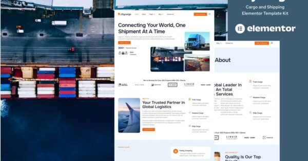Jitycargo – Logistic Cargo & Transportation Elementor Pro Template Kit