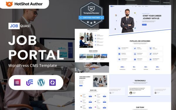 Job Quast – Professional Job Portal And Recruitment WordPress Elementor Theme WordPress Theme
