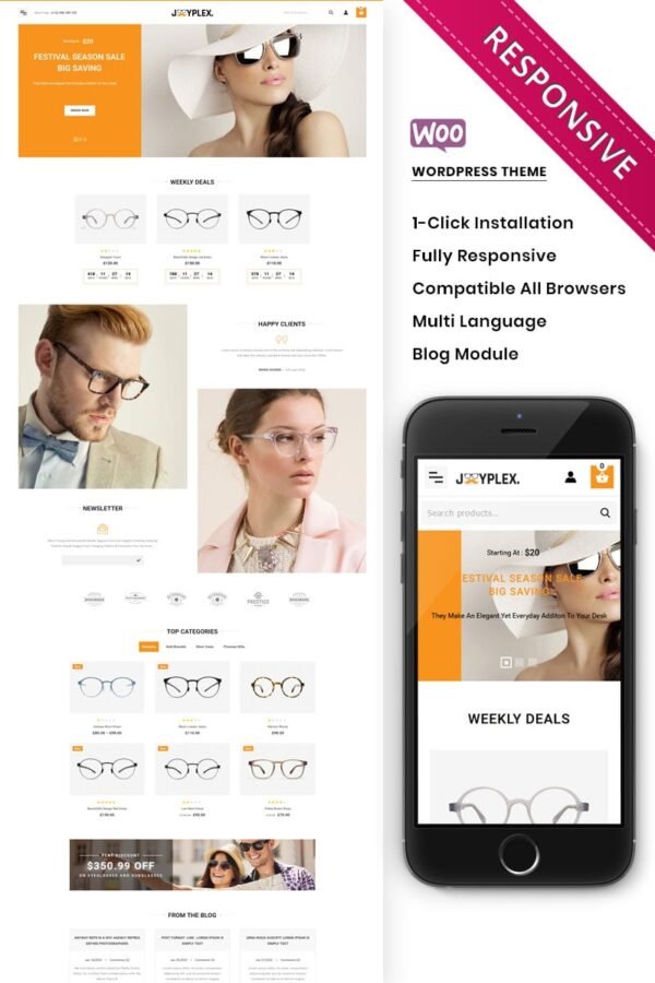Joyplex – The Eye Glasses Store WooCommerce Theme