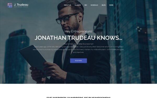J.Trudeau – Business Coach WordPress Theme