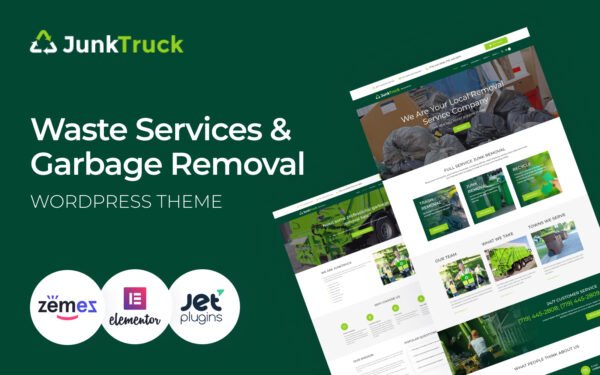 JunkTruck – Waste Services & Garbage Removal WordPress Theme