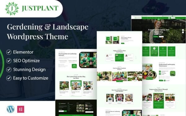 Justplant – Gardening & Landscape Elementor WordPress Theme