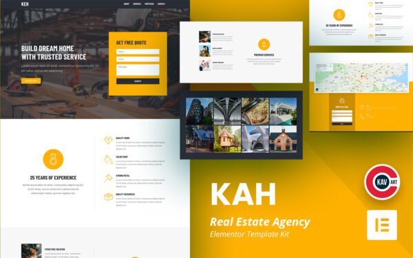 Kah – Real Estate Agency Elementor Kit