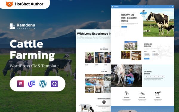 Kamdenu – Cattle Farming And Milk WordPress Elementor Theme WordPress Theme