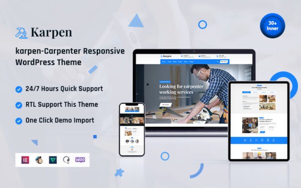 Karpen – Carpenter and Wood Responsive WordPress Theme