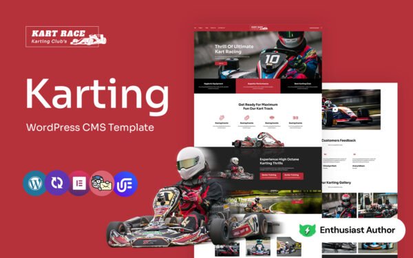 kartrace – Karting Club Multipurpose WordPress Elementor Theme WordPress Theme