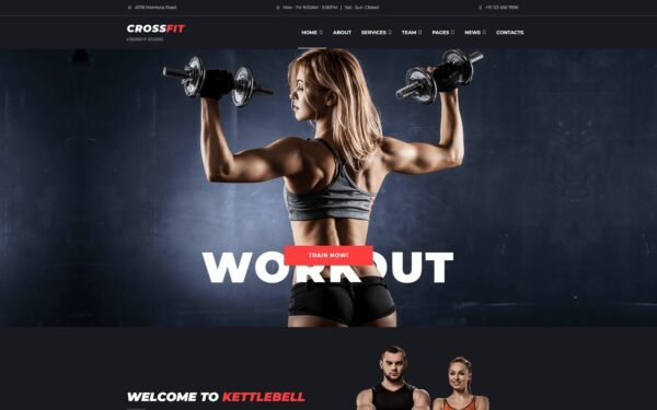 Kettlebell – Dynamic Crossfit Studio WordPress Elementor Theme WordPress Theme