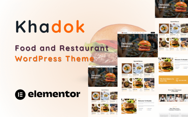 Khadok – Food and Restaurant One Page WordPress Theme
