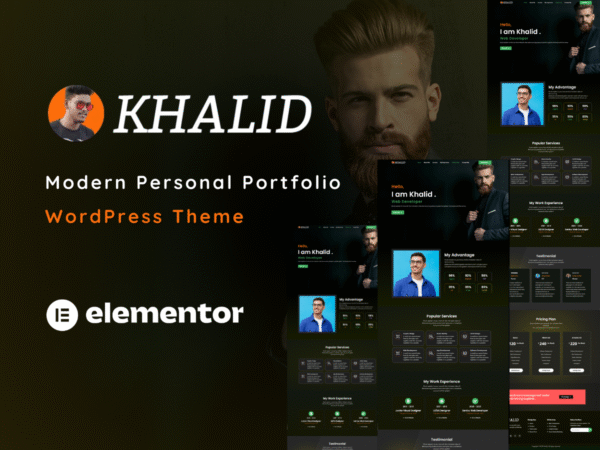 Khalid – One Page Portfolio WordPress Theme