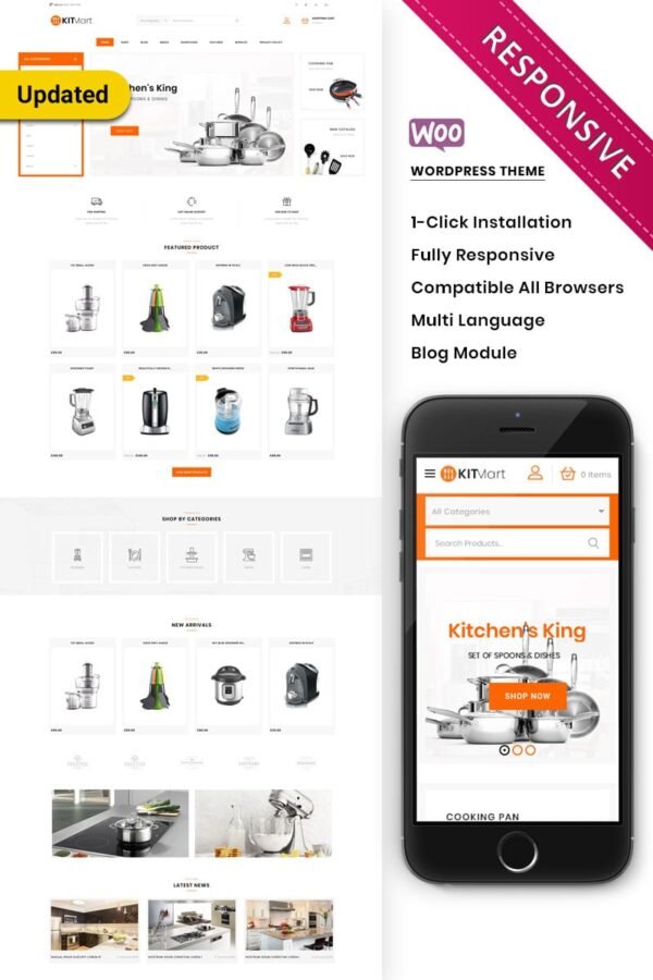 Kitmart – The Kitchen Store Responsive WooCommerce Theme