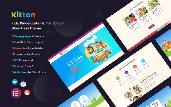 Kitton – Kids, Kindergarten & Pre-School WordPress Theme