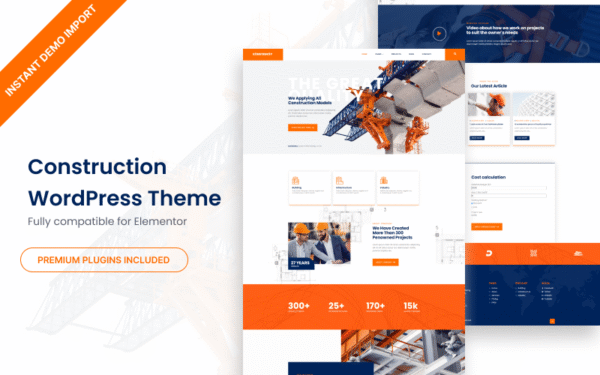 Konstruksy – Construction Engineering WordPress Theme