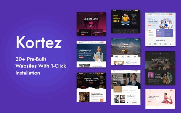 Kortez – The Ultimate, Fast and Flexible Elementor Theme WordPress Theme