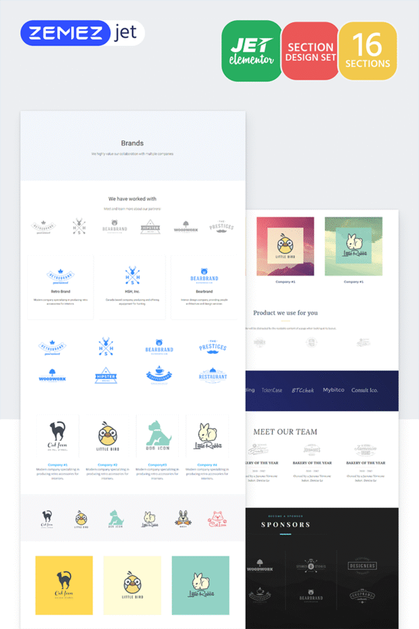 Labelex – Brands Jet Sections Elementor Template Elementor Kit