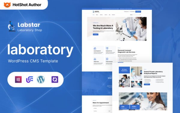 Labstar – Laboratory And Science Research WordPress Elementor Theme WordPress Theme