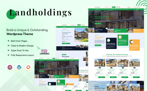 Landholdings – Home Staging Minimal WordPress Theme WooCommerce Theme