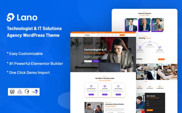 Lano – Technologist & IT Solutions Agency WordPress Theme