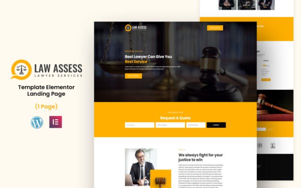 Law Assess – Lawyer Service Elementor Landing Page Elementor Kit
