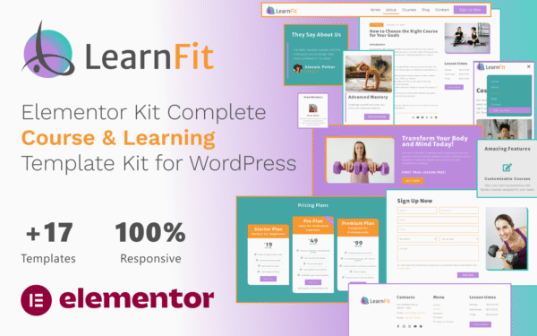 LearnFit – Elementor Kit Comprehensive Course & Learning Template Kit for WordPress