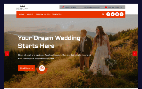 Legec – Portfolio Photo Gallery, Wedding WordPress Theme
