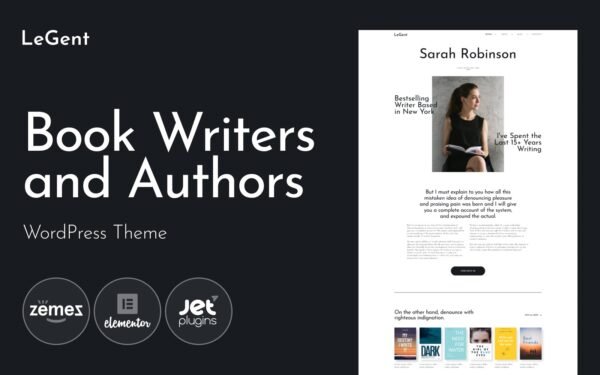 Legend – Responsive Book Writers and Authors WordPress Theme