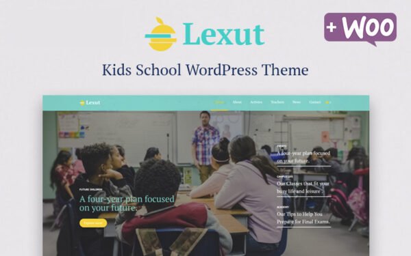 Lexut – Education ECommerce Modern WordPress Elementor Theme WordPress Theme