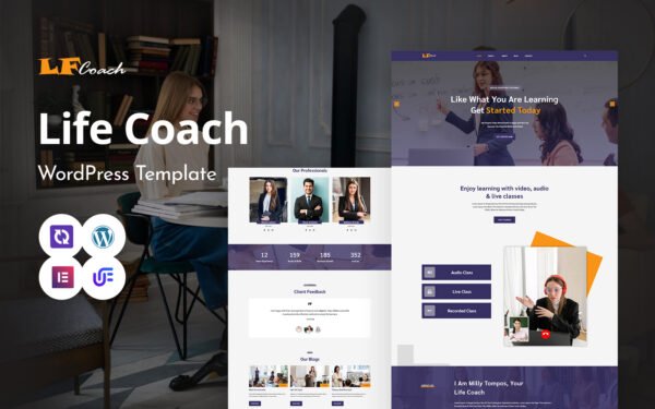 LFCoach – Life Coaching WordPress Elementor Theme WordPress Theme