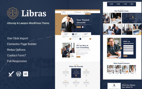 Libras – Attorney & Lawyers WordPress Theme