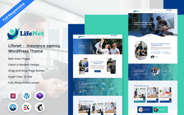 Lifenet – insurance agency Wordpress Theme WordPress Theme