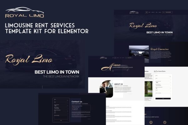 Limousine Rent Services Template Kit – Royal Limo Elementor Kit