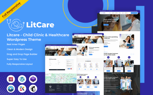 Litcare – Child Clinic & Healthcare Wordpress Theme WordPress Theme