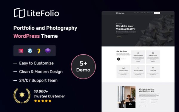 Litefolio – Portfolio and Photography WordPress Theme