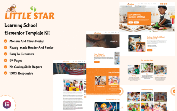 Little Star – Learning School Elementor Template Kit Elementor Kit