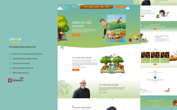 little-talk – Children Stories Services Elementor Template Kit Elementor Kit